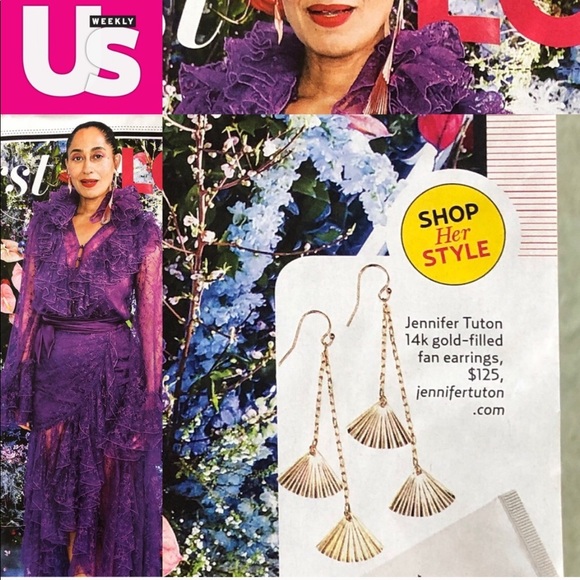 ✨HPx3!✨NWT Jennifer Tuton Gold Bar Necklace - Picture 2 of 6